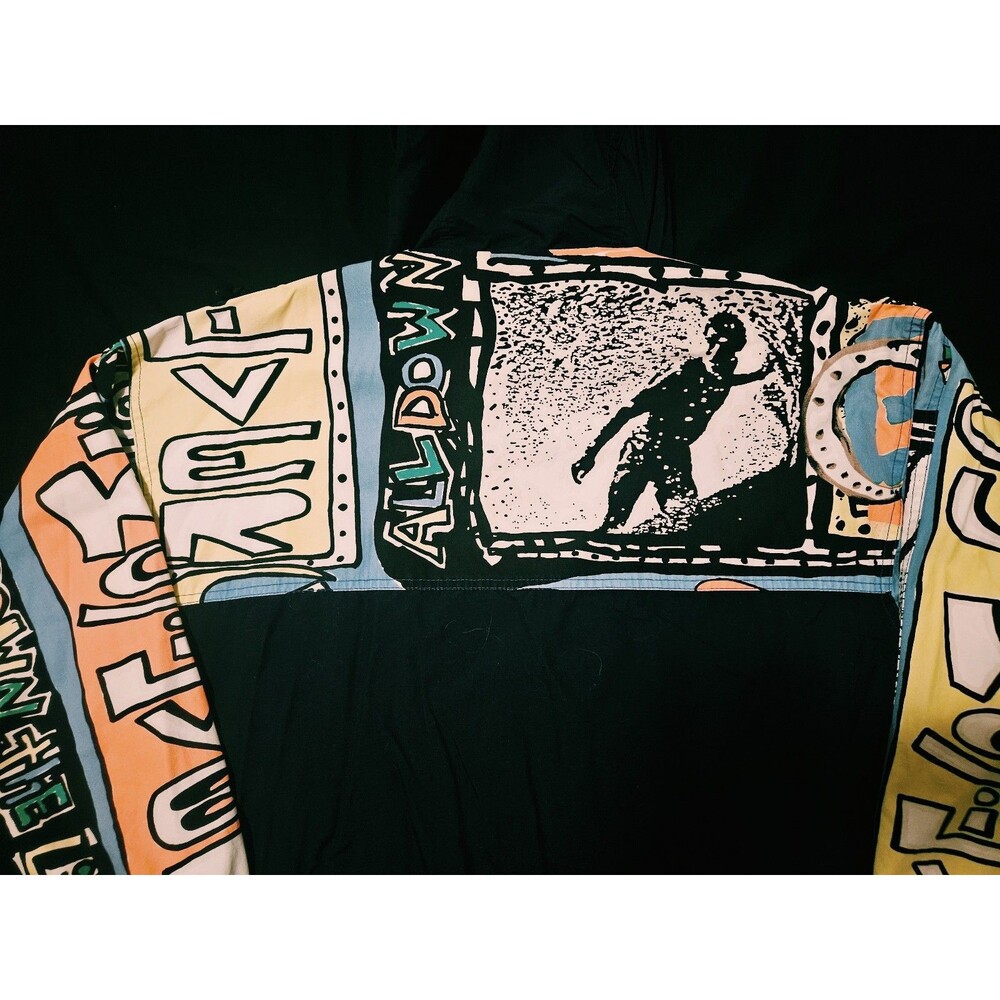 Vintage 80s 90s Quiksilver Surf Skate Jacket with Graphic Sleeves RaD & RaRE - Picture 7 of 13